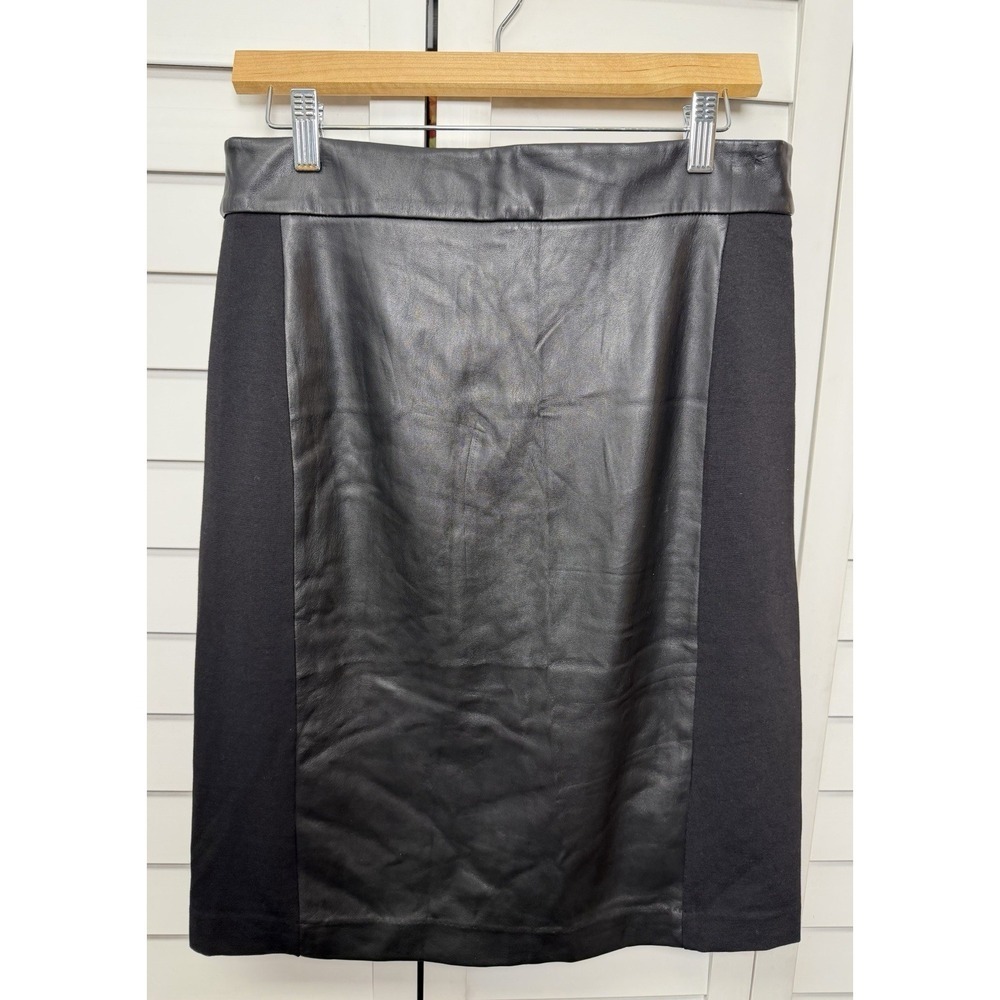 Catherine Malandrino Faux Leather Stretch Pencil Skirt Women's Size 10 Black
